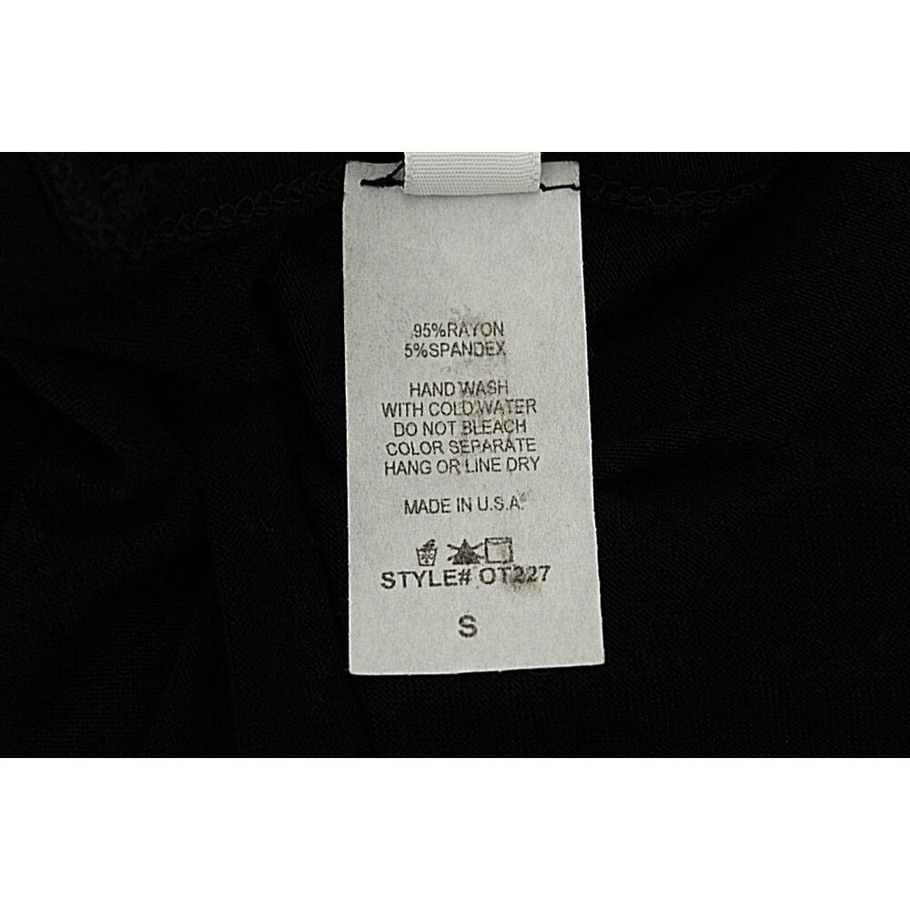 Open Gates Size S Orange Black Multi Ric Rac Trim Back Rayon Spandex Top - Picture 4 of 6
